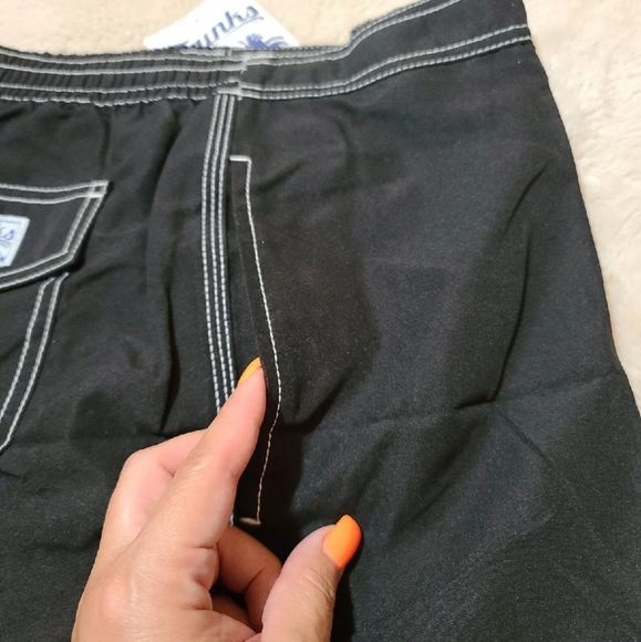 Mens Swim Trunks Black - Picture 3 of 4